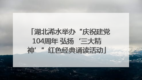 湖北浠水举办“庆祝建党104周年 弘扬‘三大精神’”红色经典诵读活动