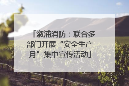 溆浦消防：联合多部门开展“安全生产月”集中宣传活动