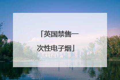 英国禁售一次性电子烟