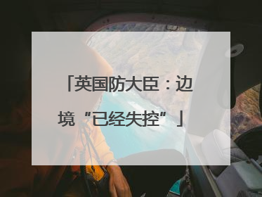 英国防大臣：边境“已经失控”
