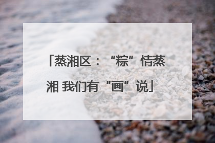 蒸湘区：“粽”情蒸湘 我们有“画”说