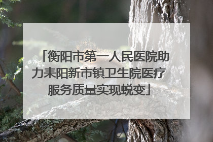 衡阳市第一人民医院助力耒阳新市镇卫生院医疗服务质量实现蜕变