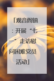 观音阁镇：开展“七一”走访慰问困难党员活动