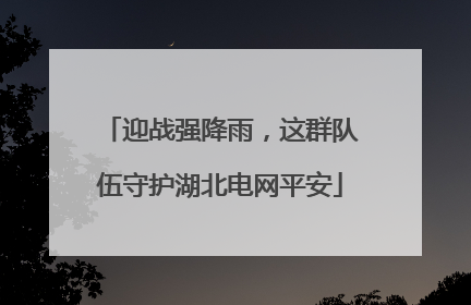 迎战强降雨，这群队伍守护湖北电网平安