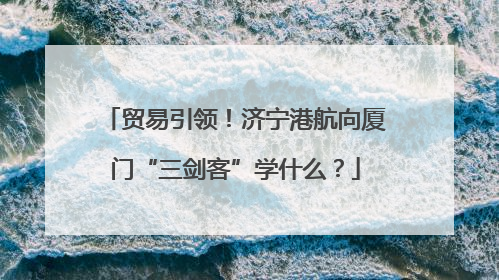 贸易引领！济宁港航向厦门“三剑客”学什么？