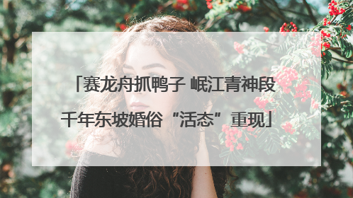 赛龙舟抓鸭子 岷江青神段千年东坡婚俗“活态”重现