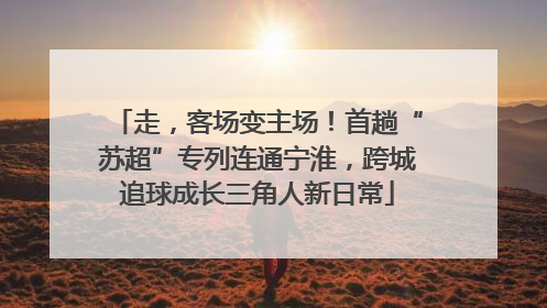 走，客场变主场！首趟“苏超”专列连通宁淮，跨城追球成长三角人新日常