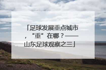 足球发展重点城市，“重”在哪？——山东足球观察之三