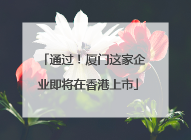 通过！厦门这家企业即将在香港上市