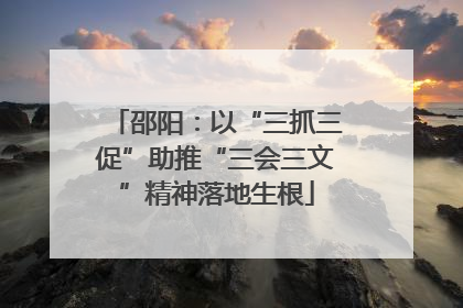 邵阳：以“三抓三促”助推“三会三文”精神落地生根