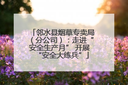 邻水县烟草专卖局（分公司）：走进“安全生产月” 开展“安全大练兵”