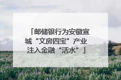 邮储银行为安徽宣城“文房四宝”产业注入金融“活水”