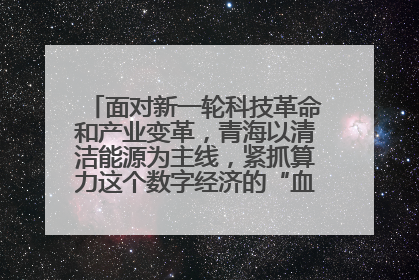 面对新一轮科技革命和产业变革，青海以清洁能源为主线，紧抓算力这个数字经济的“血液”、科技主权的“筹码”、产业升级的“杠杆”、绿色转型的“支点”，勇于撬动国家“双碳”战略、“东数西算”工程重大发展新机遇