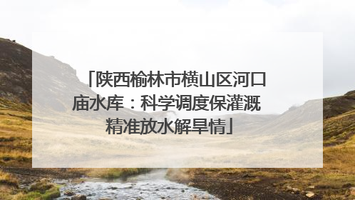 陕西榆林市横山区河口庙水库：科学调度保灌溉 精准放水解旱情