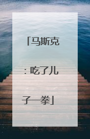 马斯克：吃了儿子一拳