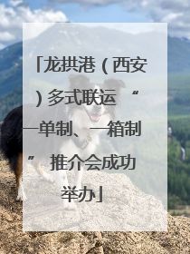龙拱港（西安）多式联运 “一单制、一箱制” 推介会成功举办