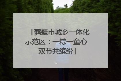 鹤壁市城乡一体化示范区：一粽一童心 双节共缤纷