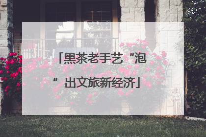 黑茶老手艺“泡”出文旅新经济