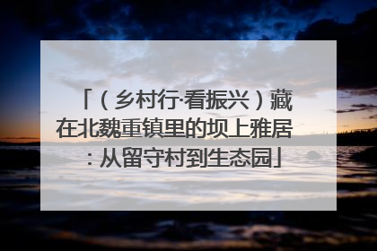 （乡村行·看振兴）藏在北魏重镇里的坝上雅居：从留守村到生态园