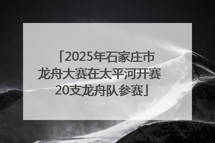 2025年石家庄市龙舟大赛在太平河开赛 20支龙舟队参赛