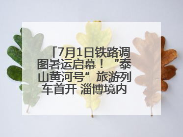 7月1日铁路调图暑运启幕！“泰山黄河号”旅游列车首开 淄博境内停三站